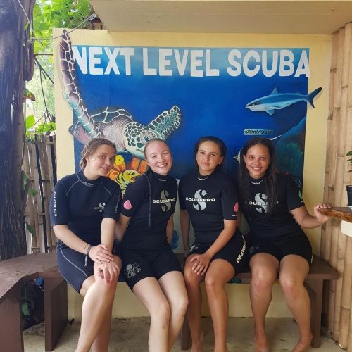 Tipsea Turtle, Gili Air, hostel, Next Level Scuba, happy divers, photo wall